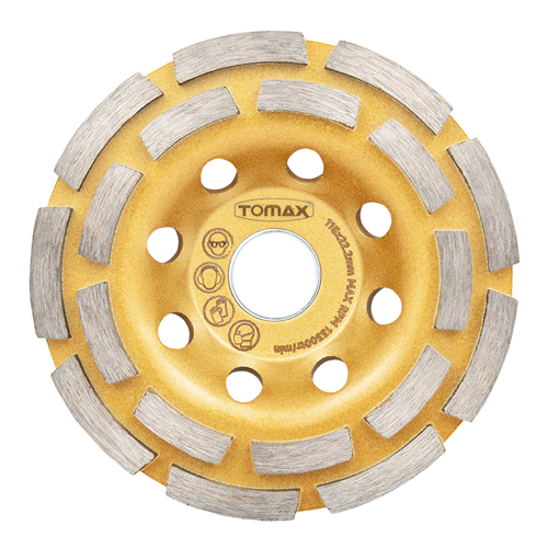 TOMAX ELMASLI BETON YÜZEY TEMİZLEME 125 mm (ÇİFT SIRA)